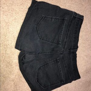 Black jean shorts